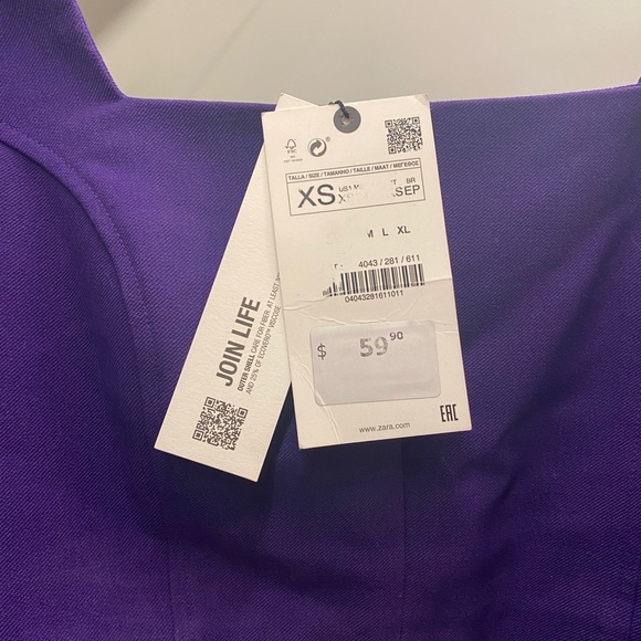 Brand new Zara purple cropped top tags still on - Picture 8 of 9